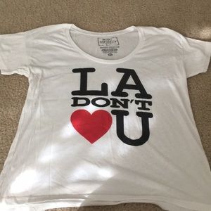 Medium LA don’t love U White Tee